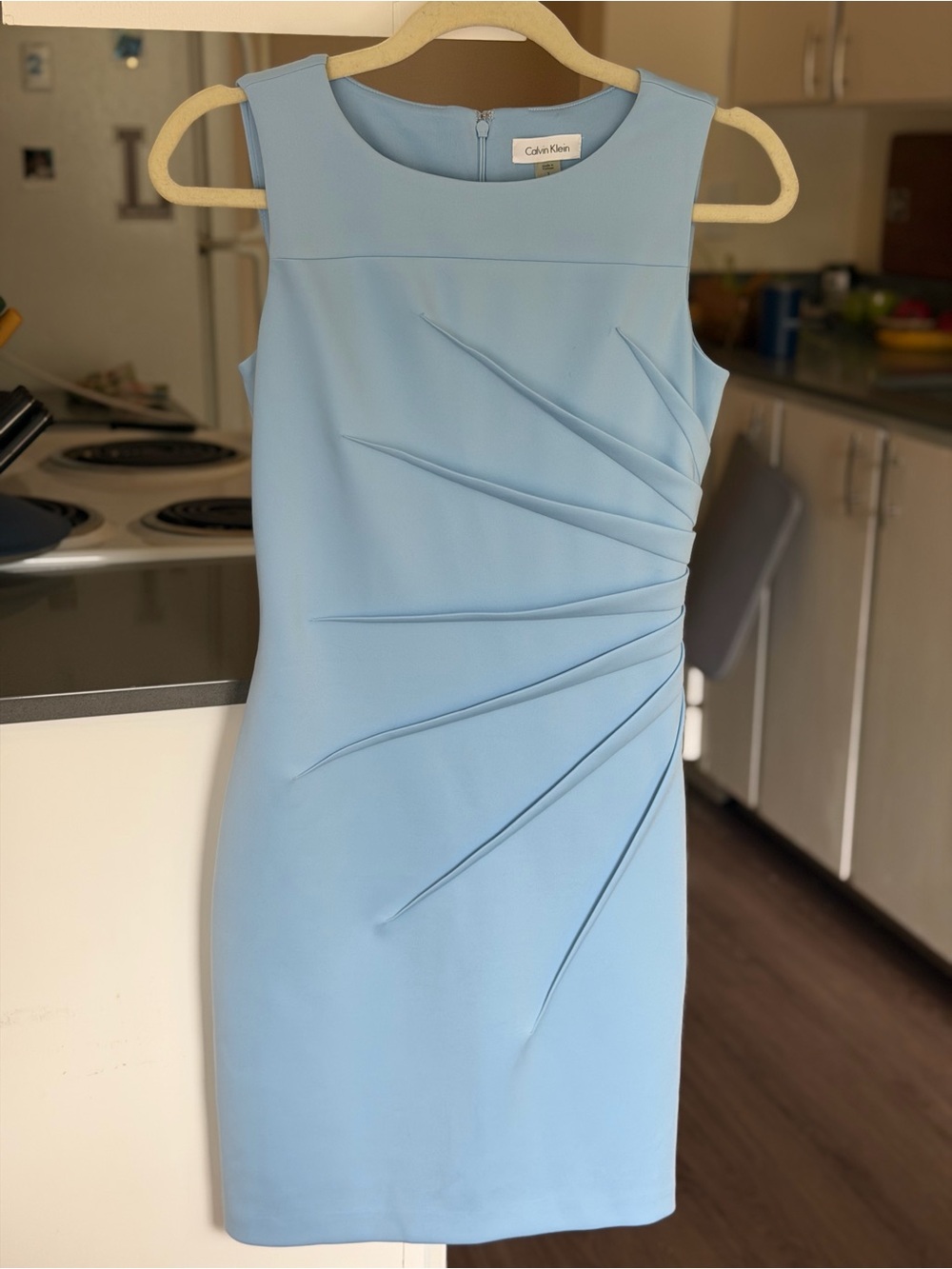 Calvin Klein Powder Blue Sleeveless Sheath Dress